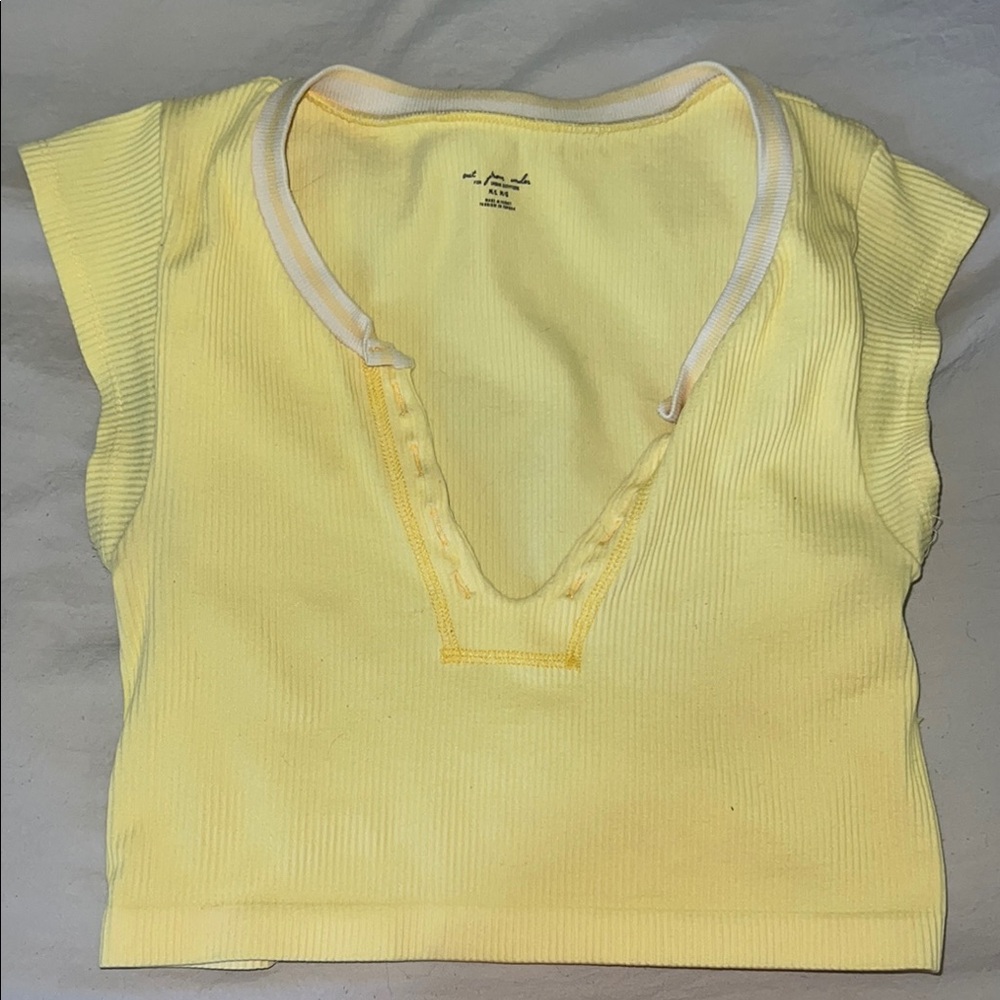 Urban Outfitters Yellow Crop Top